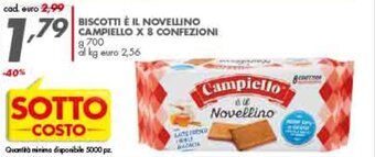 Italmark Campiello Biscotti è Il Novellino x 8 confezioni 700 g offerta