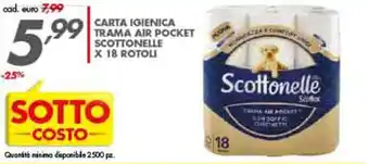 Italmark Scottonelle Carta Igienica Trama Air Pocket x 18 rotoli offerta