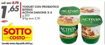 Italmark Danone Activia Bifidus Yogurt con Probiotico 500 g offerta