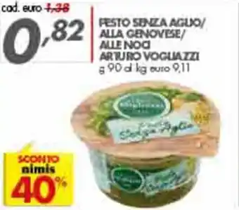 Italmark Pesto Senza Aglio/Alla Genovese/Alle Noci Arturo Vogliazzi 90 g offerta