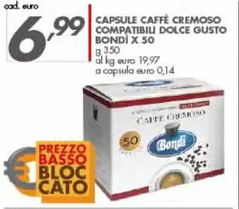 Italmark Bondì Dolce Gusto Capsule Caffè Cremoso Compatibili x 50 350 g offerta