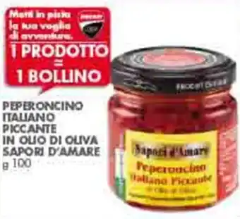 Italmark Sapori d'Amare Peperoncino Italiano Piccante in Olio di Oliva 100 g offerta