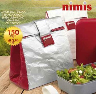 Italmark Lunch Bag Termica Bianca/Grigia Linea Urban Chic Giannini cm 19x12x26 offerta