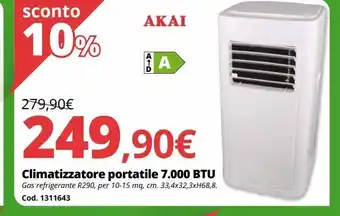 Brico Io Climatizzatore portatile 7.000 btu offerta