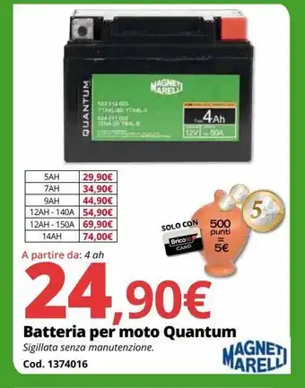 Brico Io Batteria per moto quantum offerta