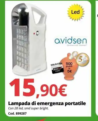 Brico Io Lampada di emergenza portatile offerta