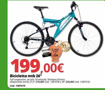 Brico Io Bicicletta mtb 26'' offerta