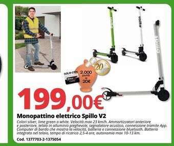 Brico Io Monopattino elettrico spillo v2 offerta