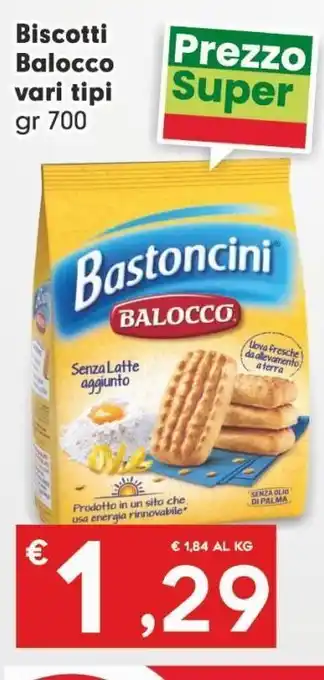 Despar Biscotti balocco vari tipi gr 700 offerta