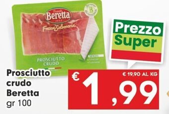 Despar Prosciutto crudo beretta gr 100 offerta