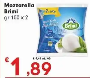 Despar Mozzarella brimi gr 100 x 2 offerta