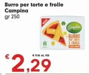 Despar Burro per torte e frolle campina gr 250 offerta