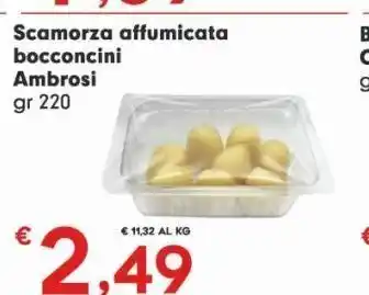 Scamorza affumicata bocconcini ambrosi gr 220