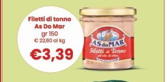 Despar Filetti di tonno às do mar gr 150 offerta