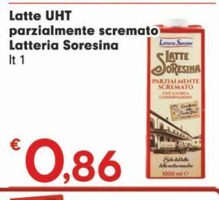 Despar Latte uht parzialmente scremato latteria soresina lt 1 offerta