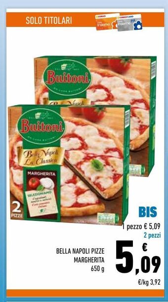 Conad Bella napoli pizze margherita offerta