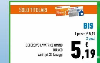 Conad Detersivo lavatrice omino bianco offerta