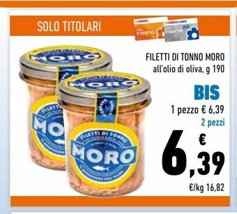 Conad Filetti di tonno moro offerta