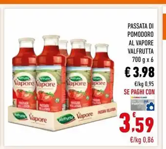 Conad Passata di pomodoro al vapore valfrutta offerta