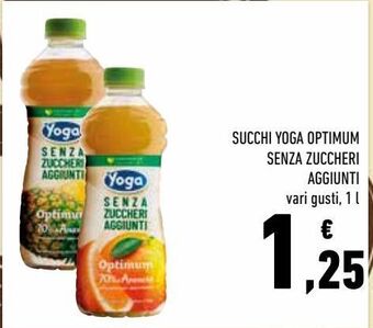 Conad Succhi yoga optimum senza zuccheri aggiunti offerta