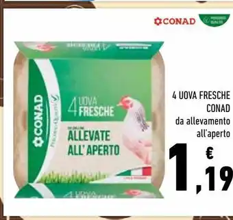Conad 4 uova fresche conad offerta