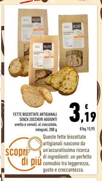 Conad Fette biscottate artigianali senza zuccheri aggiunti offerta