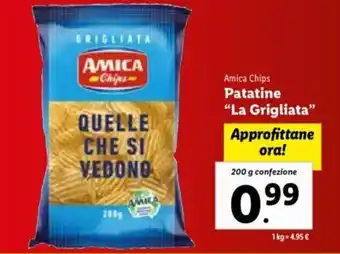 Lidl Amica Chips Patatine "La Grigliata" 200 g offerta