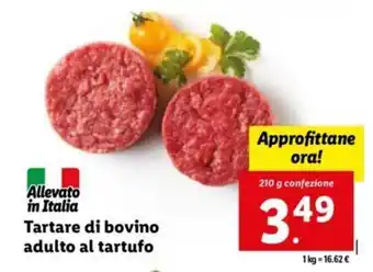 Lidl Tartare di bovino adulto al tartufo 210 g offerta