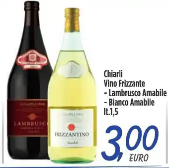 Chiarli Vino Frizzante Lambrusco Amabile/Bianco Amabile lt. 1,5