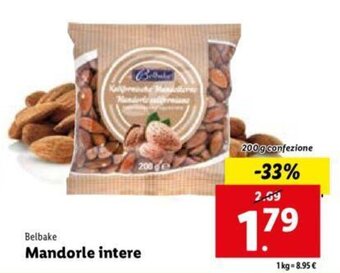 Lidl Belbake Mandorle intere 200 g offerta