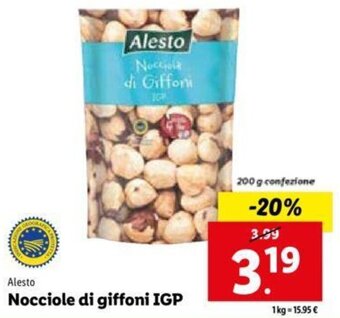 Lidl Alesto Nocciole di giffoni IGP 200 g offerta