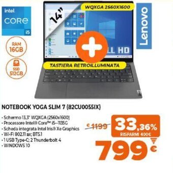 Expert Lenovo Notebook Yoga Slim 7 (82CU0055IX) offerta