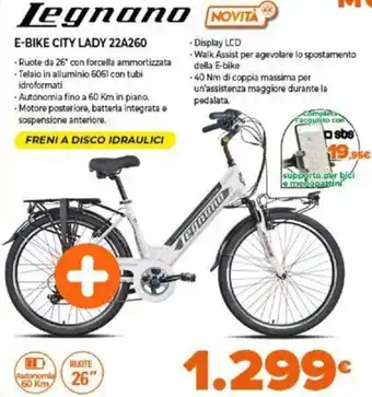 Expert Legnano E-Bike City Lady 22A260 offerta