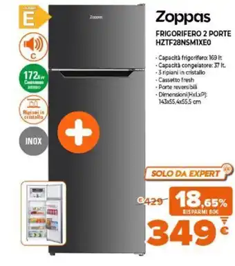 Expert Zoppas Frigorifero 2 Porte HZTF28NSM1XE0 offerta