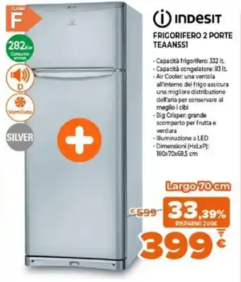 Expert Indesit Frigorifero 2 Porte TEAAN5S1 offerta
