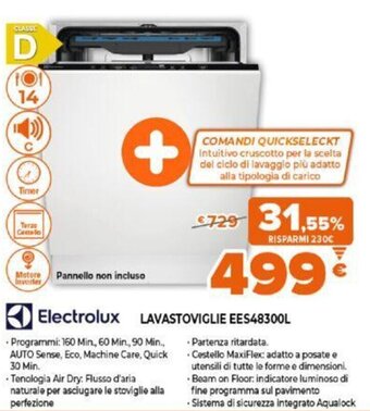Expert Electrolux Lavastoviglie EES48300L offerta