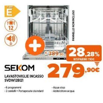 Expert Sekom Lavastoviglie Incasso SVDW12BI21 offerta