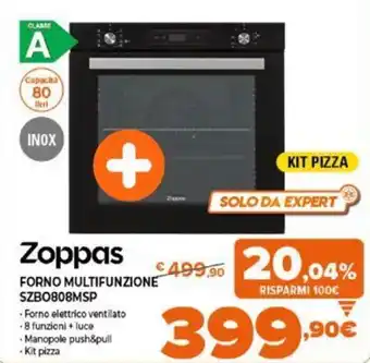 Expert Zoppas Forno Multifunzione SZB0808MSP offerta