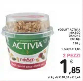 Spazio Conad Activia Yogurt Mix & Go Danone 170g 2 pezzi offerta