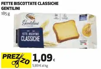 Coop Fette biscottate classiche gentilini offerta