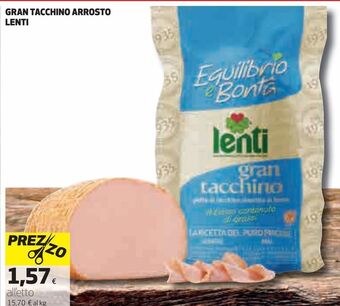 Coop Gran tacchino arrosto lenti offerta