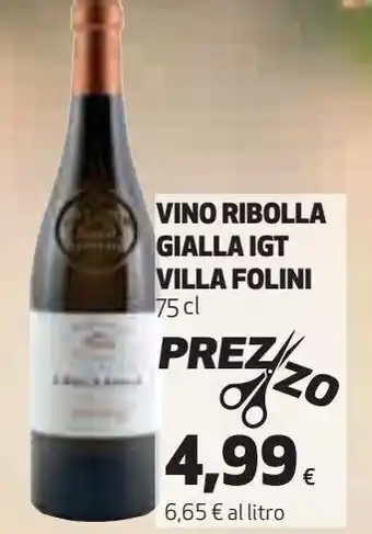 Vino ribolla gialla igt villa folini