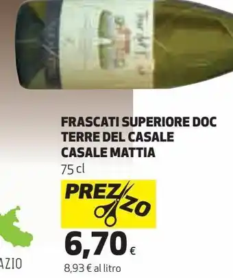 Coop Frascati superiore doc terre del casale casale mattia offerta