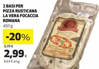 Coop 2 basi per pizza rusitcana la vera focaccia romana offerta