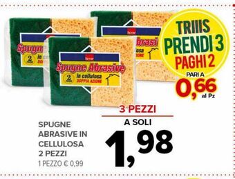 Spugne abrasive in cellulosa 2 pezzi