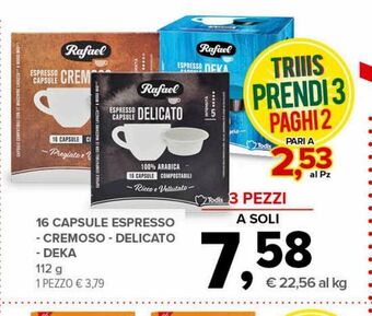 16 capsule espresso cremoso / delicato / deka