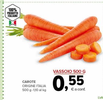 Todis Carote origine italia offerta