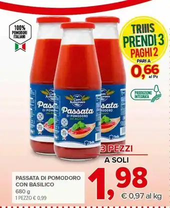 Todis Passata di pomodoro con basilico offerta