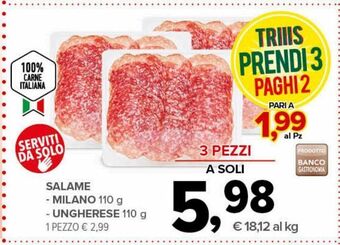 Todis Salame milano / ungherese offerta