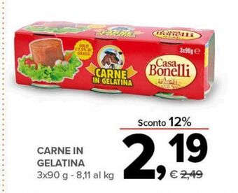 Todis Carne in gelatina 3x90 g offerta